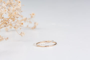 dainty gold filled ring set