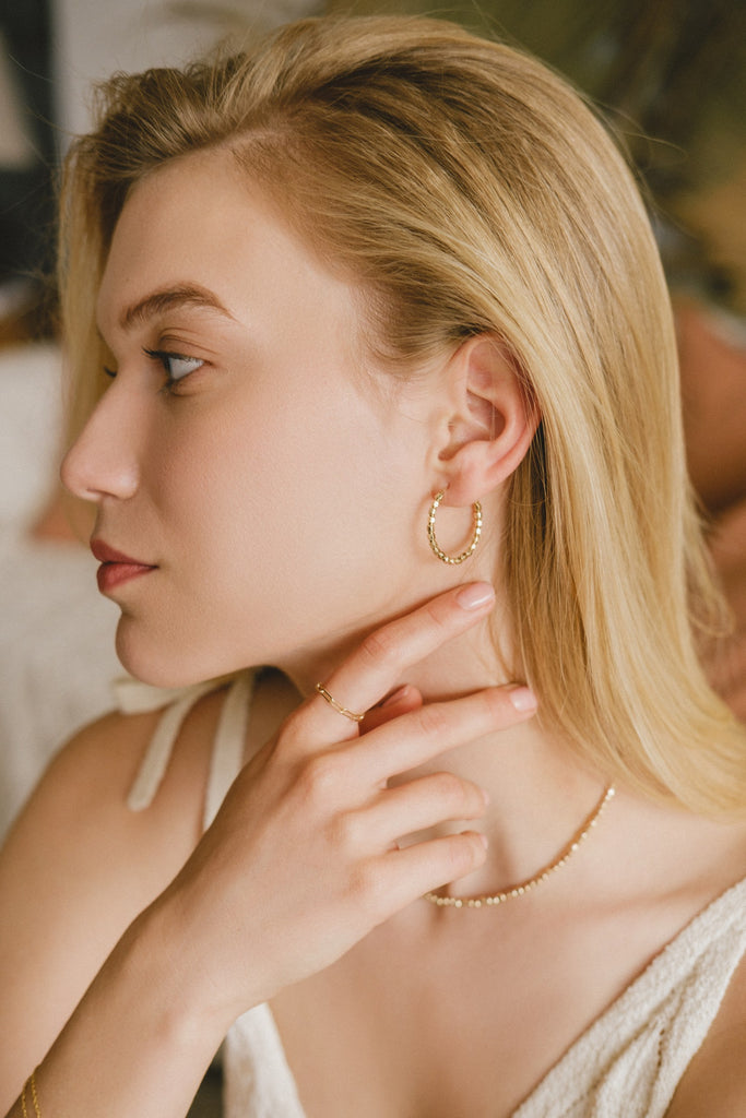 14k gold filled hoop earrings