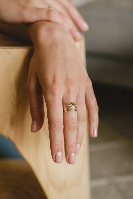 gold filled 7 ring set