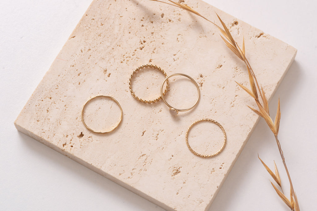 14k gold filled ring set