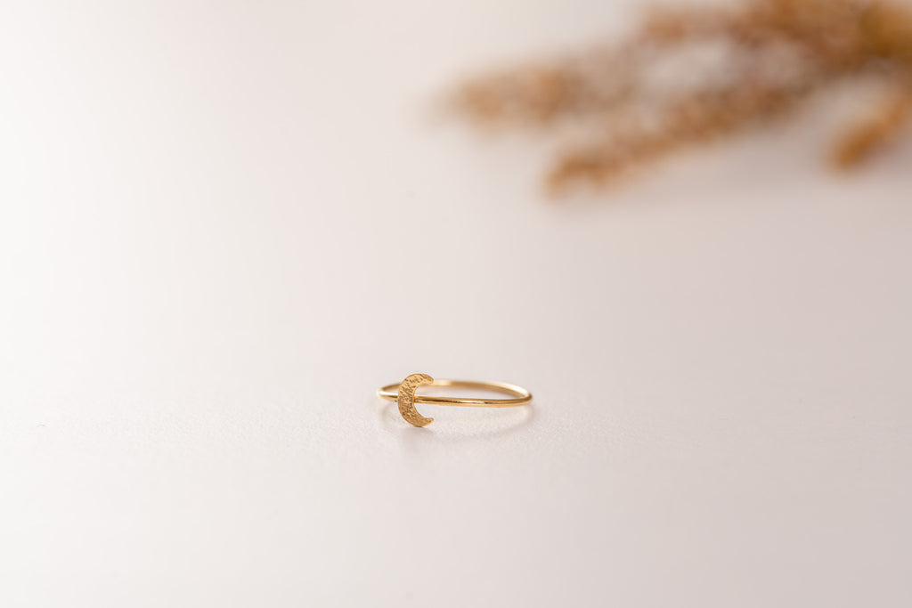 14k gold filled crescent ring