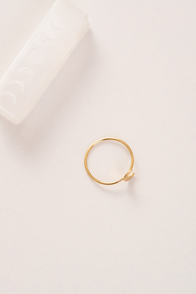 moon gold design ring