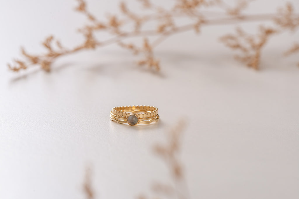 labradorite gold filled ring
